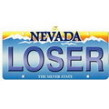 Nevada License Plate Ornament w/ Mirrored Back (12 Square Inch)
